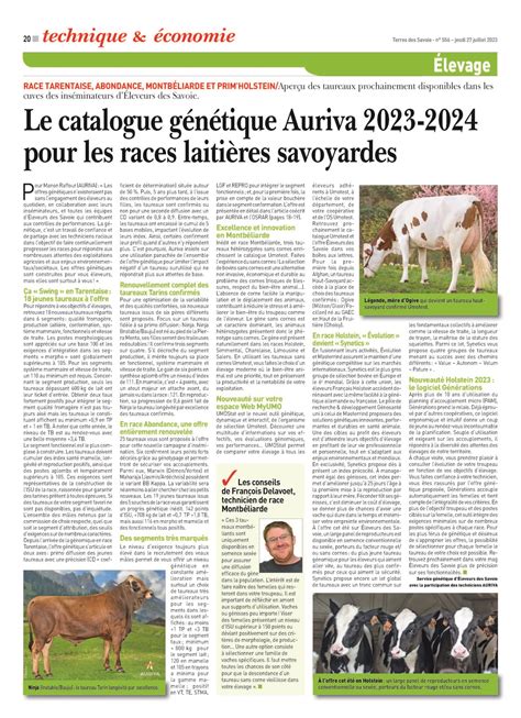 Le catalogue génétique Auriva 2023 2024 pour les races laitières