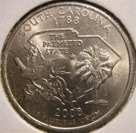 P Quarter Dollar South Carolina State Coins World United