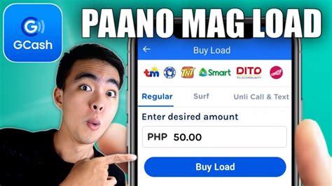 How To Buy Load On Gcash Globe Tm Smart Tnt Dito Gomo Youtube