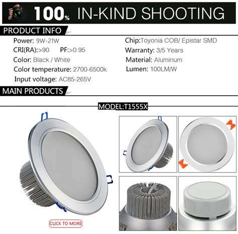 high power   mm    led downlight recessed downlight lm