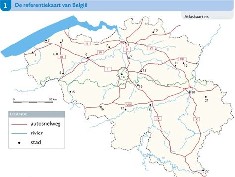 Diagram aardrijkskunde 2 referentiekaart België Quizlet