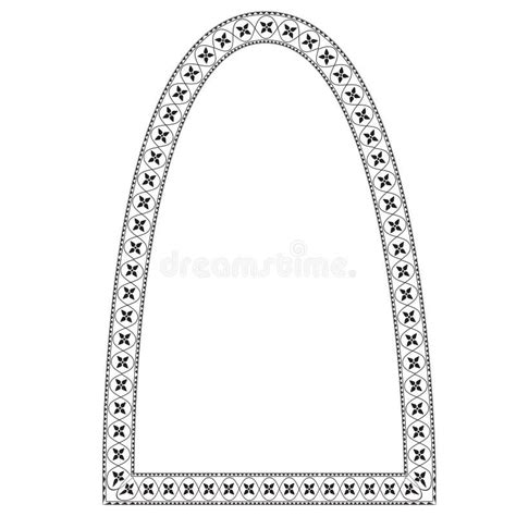 Parabolic Arch Flower Frame Stock Vector - Illustration of wedding ...