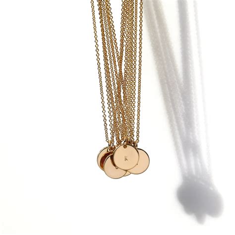 Gold Initial Necklace / Initial Pendant Necklace / Mom - Etsy