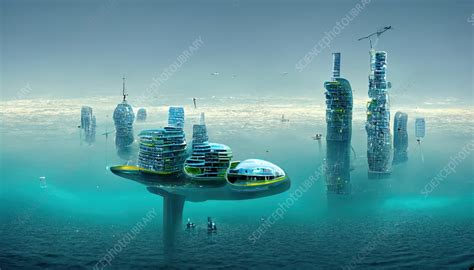 Floating City In Water