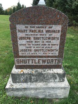 Mary Paulina Warner Shuttleworth 1845 1918 Memorial Find A Grave