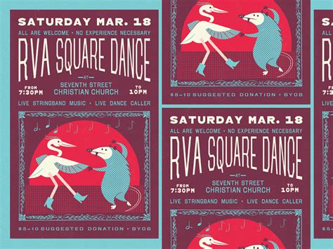 RVA Square Dance Posters by Brent McCormick on Dribbble