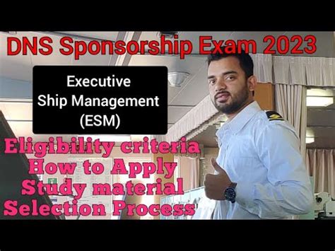 Dns Sponsorship Exam February Batch Executive Ship Management