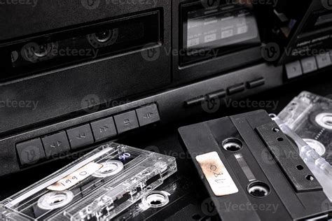 Vintage compact cassette and audio tape player 11390351 Stock Photo at ...