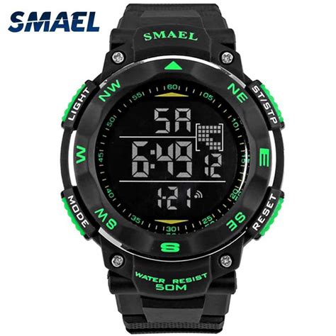 Jual Fashion Men Watches Smael Brand Digital Led Watch Military Male