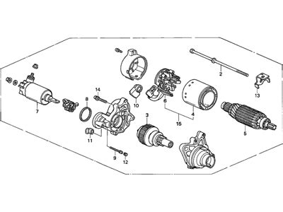 P Rm Genuine Honda Starter Motor Assembly Reman