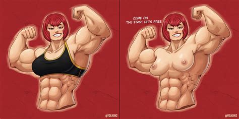 Comm SF Marisa Flexing By Yolkiin Hentai Foundry