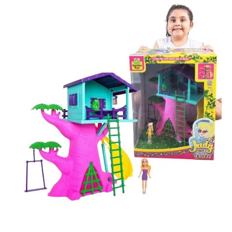 Judy Casa Na Arvore Boneca Brinquedo Playset Samba Toys Shopee