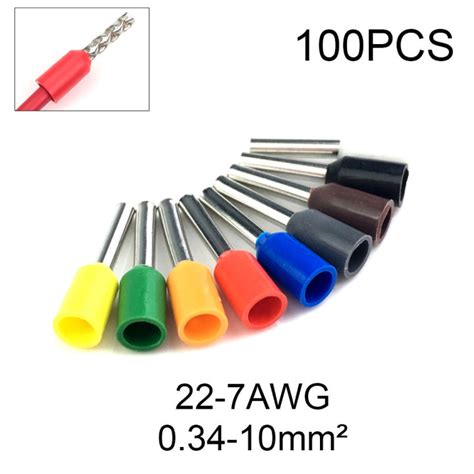 100pcs Ferrule Electrical Connector Wire End Crimp Wire Terminal