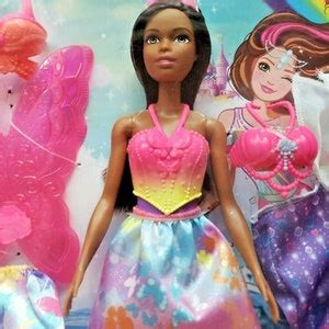 Barbie Dreamtopia Dress Up African American Mermaid Princess Fairy Doll