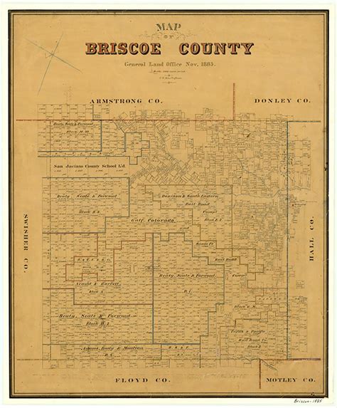 Map of Briscoe County – Legacy of Texas