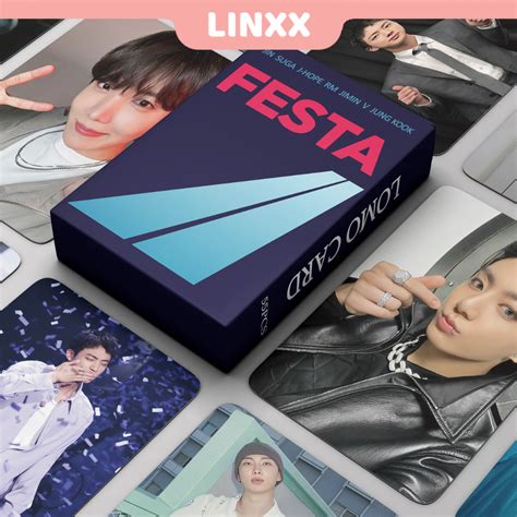 LINXX 55 Pcs BT S 2024 Festa MONOCHROME Álbum Lomo Card Kpop Photocard