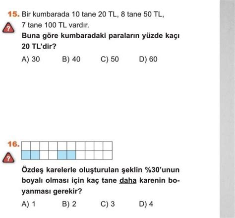 Su Iki Soruyu Yapabilirmisiniz Allah Rizasi Icin 7 Sinif Matematik Bos