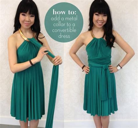 How To Wear A Metal Necklace With Convertible Dress Infinity Dress