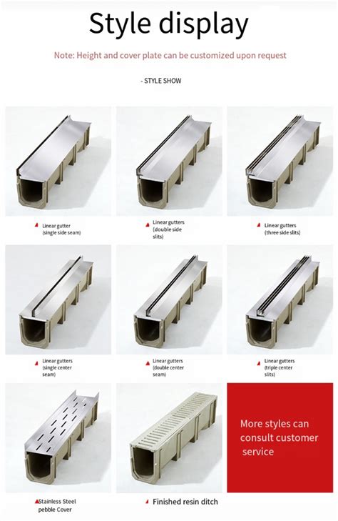 Achetez En Gros Factory Direct Precast U Shaped Resin Concrete Gutters