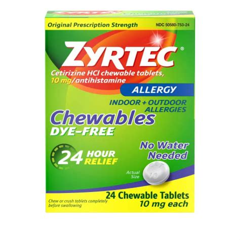 Zyrtec Allergy 10mg Tablets 30ctauthorized Vendor