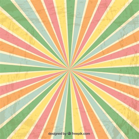 Colorful sunburst background | Free Vector