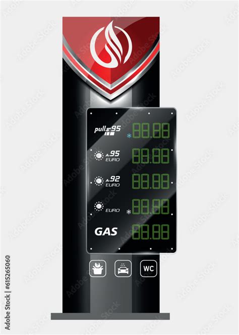 Vector Gas station display stand, vector template isolated made in ...