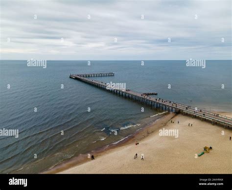 An Aerial View Of Palanga Bridge Surrounded By Water Stock Photo Alamy