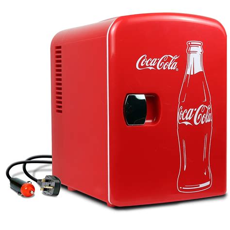 Coca Cola Classic Portable 6 Can Thermoelectric Mini Fridge Cooler