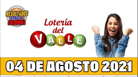 Resultados Lotería Del Valle Miércoles 04 De Agosto 2021 Premio Mayor 🥇🔥💰 Youtube