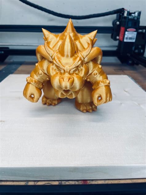 Bowser 3D print. | 3d printing, Bowser, Lion sculpture