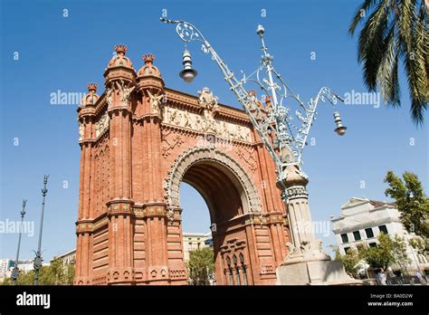 Arc De Triomf Or Triumphal Arch Barcelona Catalonia Spain Stock Photo