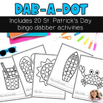 Dab A Dot Summer Bingo Dabber Fine Motor And Writing Activities Tpt