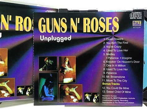 Cd Guns N Roses Unplugged Oop Collectors Item Anubis Hard Rock