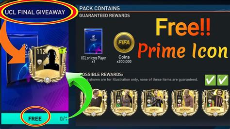 Free UCL Final Giveaway Tots Pack Opening Best Prime Icons And Tots