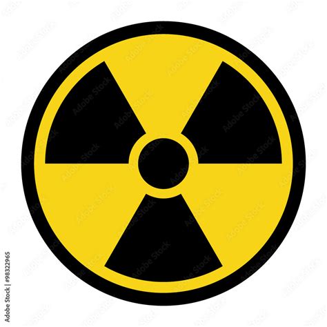 Radiation Hazard Sign Symbol Of Radioactive Threat Alert Black Hazard Emblem Isolated In