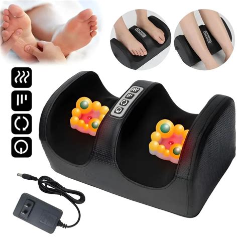 Electric Foot Massager Hot Compression Heating Shiatsu Knead Calf