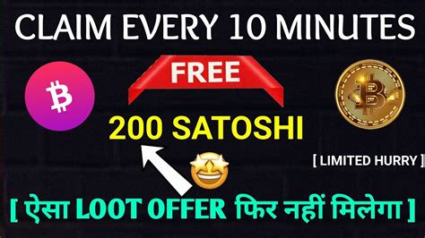 Free Satoshi Every Minute Btc Mining Site Free Btc