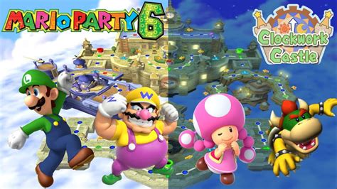 Mario Party Luigi Vs Wario Vs Toadette Vs Koopa Kid Clockwork