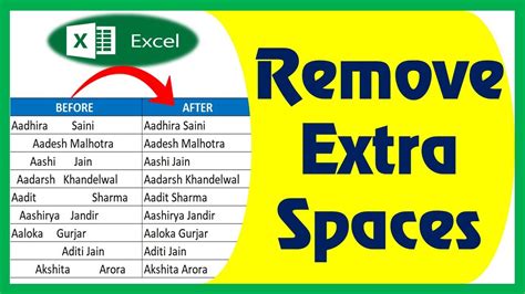 Trim Function How To Remove Extra Spaces In Ms Excel Remove Blank