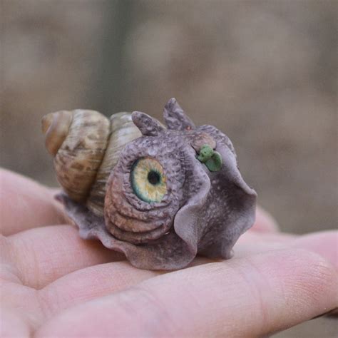 Polymer Clay Snail Etsy