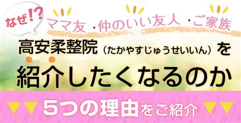 高安柔整院 八尾市 東大阪市｜産後の骨盤矯正で産後腰痛を改善！