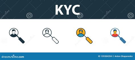 Kyc Icon Set Premium Symbol In Different Styles From Fintech