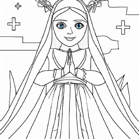 10 Desenhos de Nossa Senhora de Fátima para Imprimir e Colorir