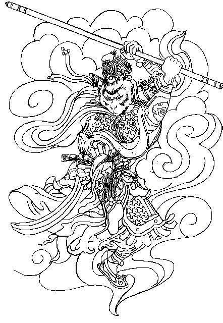 Sun Wukong tattoo design | Monkey tattoos, Japan tattoo design ...