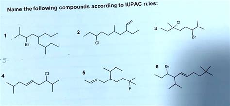 SOLVED Name The Following Compounds According To IUPAC Rules 5