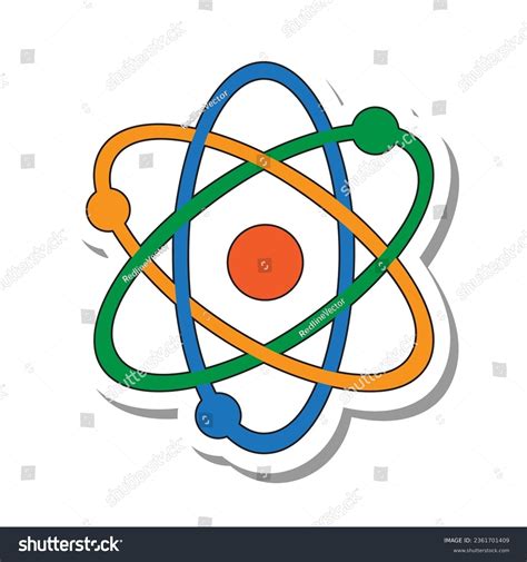 Physical structure of proton atom flat paper - Royalty Free Stock ...