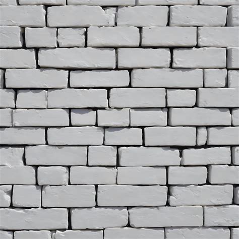 Premium Ai Image White Bricks Wall Texture