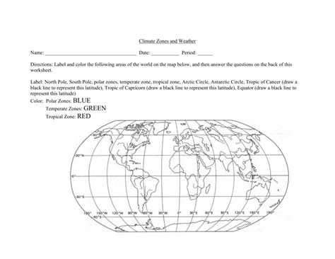 World Climate Zones Map Printable