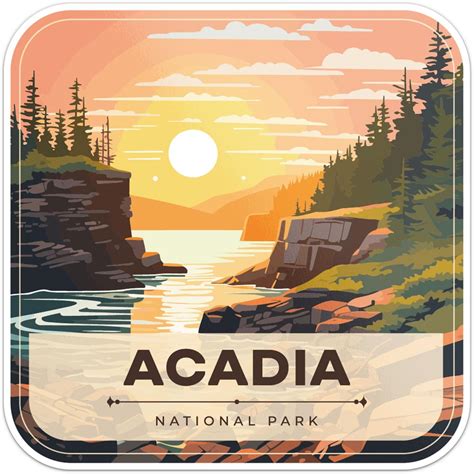 Amazon Acadia National Park Sticker Waterproof Vinyl Decal For