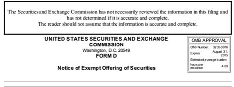 Sec Form D Fillable Printable Forms Free Online